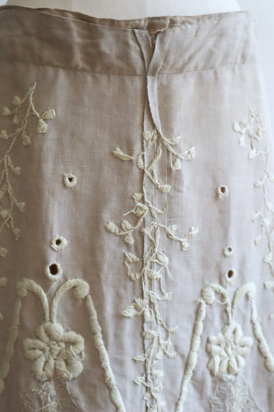 1900s Edwardian Linen Skirt