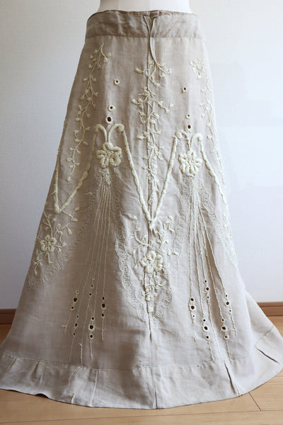 1900s Edwardian Linen Skirt