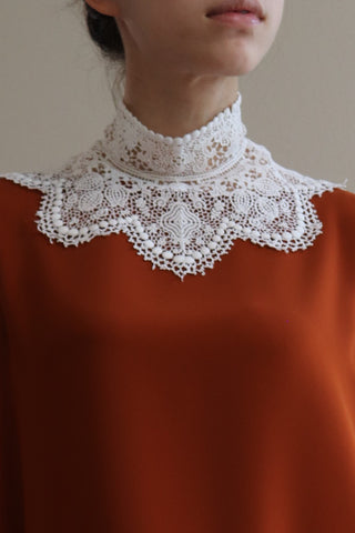 1910s Antique High Neck lace Collar