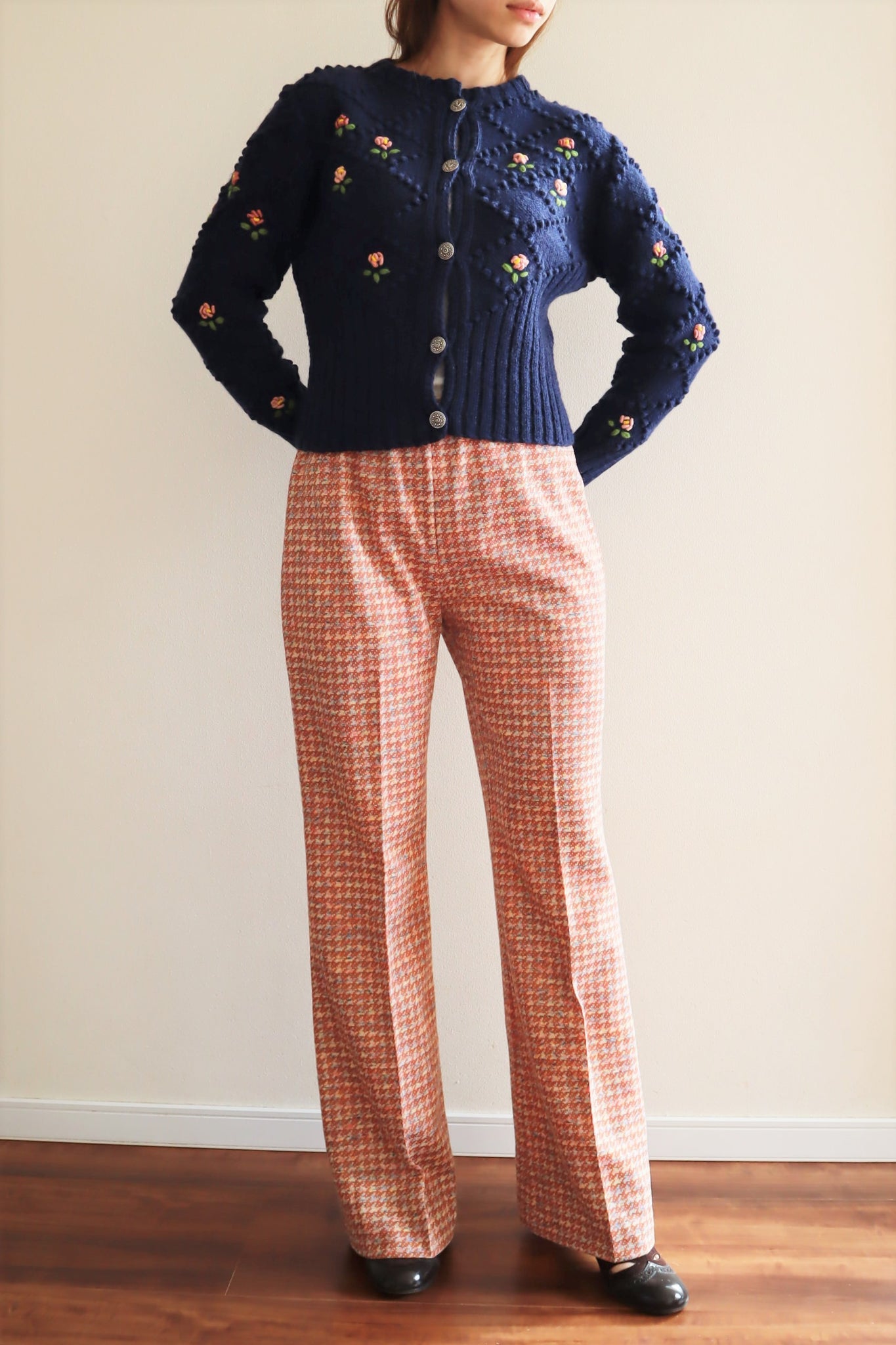 70s Double Knit Bell Bottom Pants