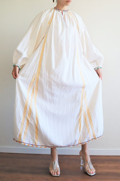 70s Gradient Hand Crochet Embroidered Dress