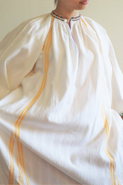 70s Gradient Hand Crochet Embroidered Dress