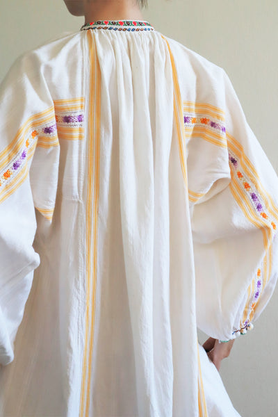 70s Gradient Hand Crochet Embroidered Dress