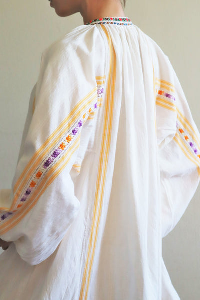 70s Gradient Hand Crochet Embroidered Dress