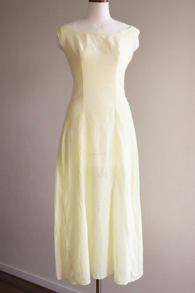 1920s Yellow Cotton Hand Made Dress