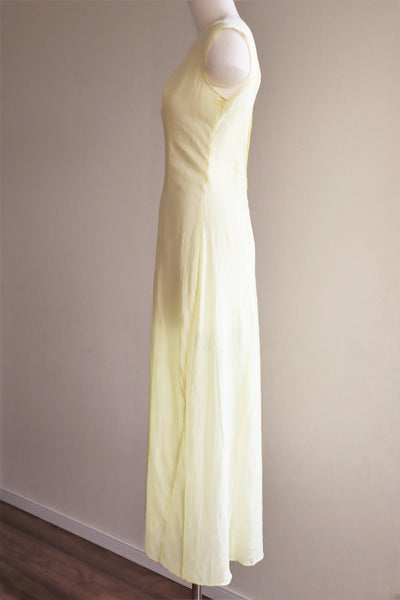 1920s Yellow Cotton Hand Made Dress