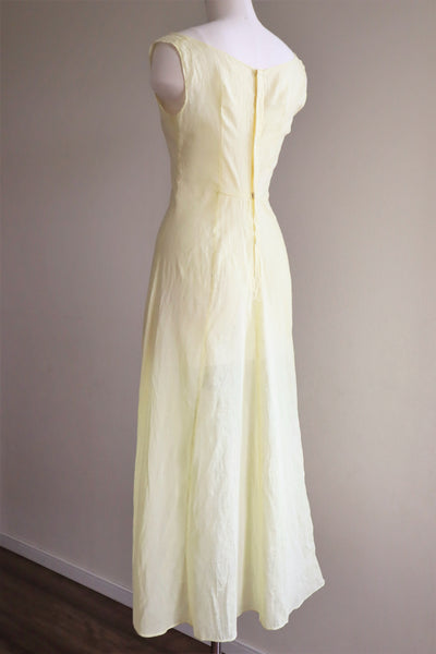 1920s Yellow Cotton Hand Made Dress