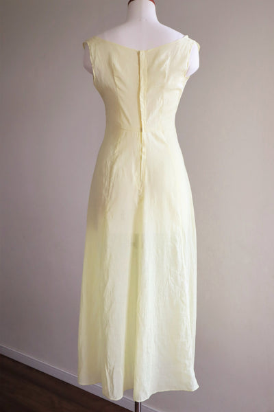 1920s Yellow Cotton Hand Made Dress