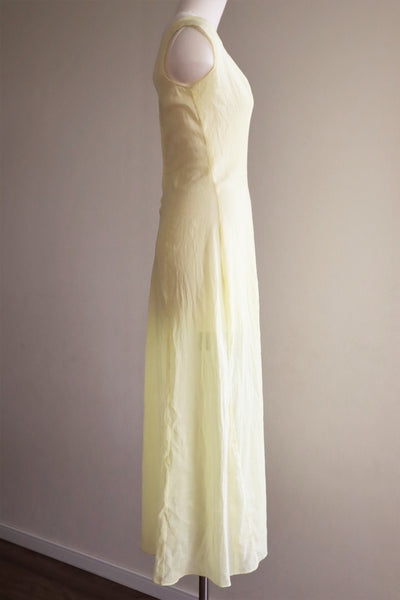 1920s Yellow Cotton Hand Made Dress