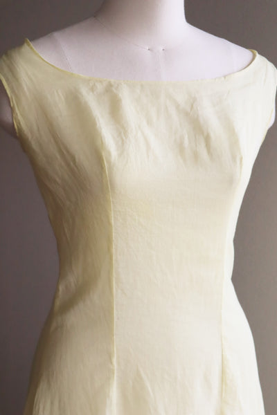 1920s Yellow Cotton Hand Made Dress