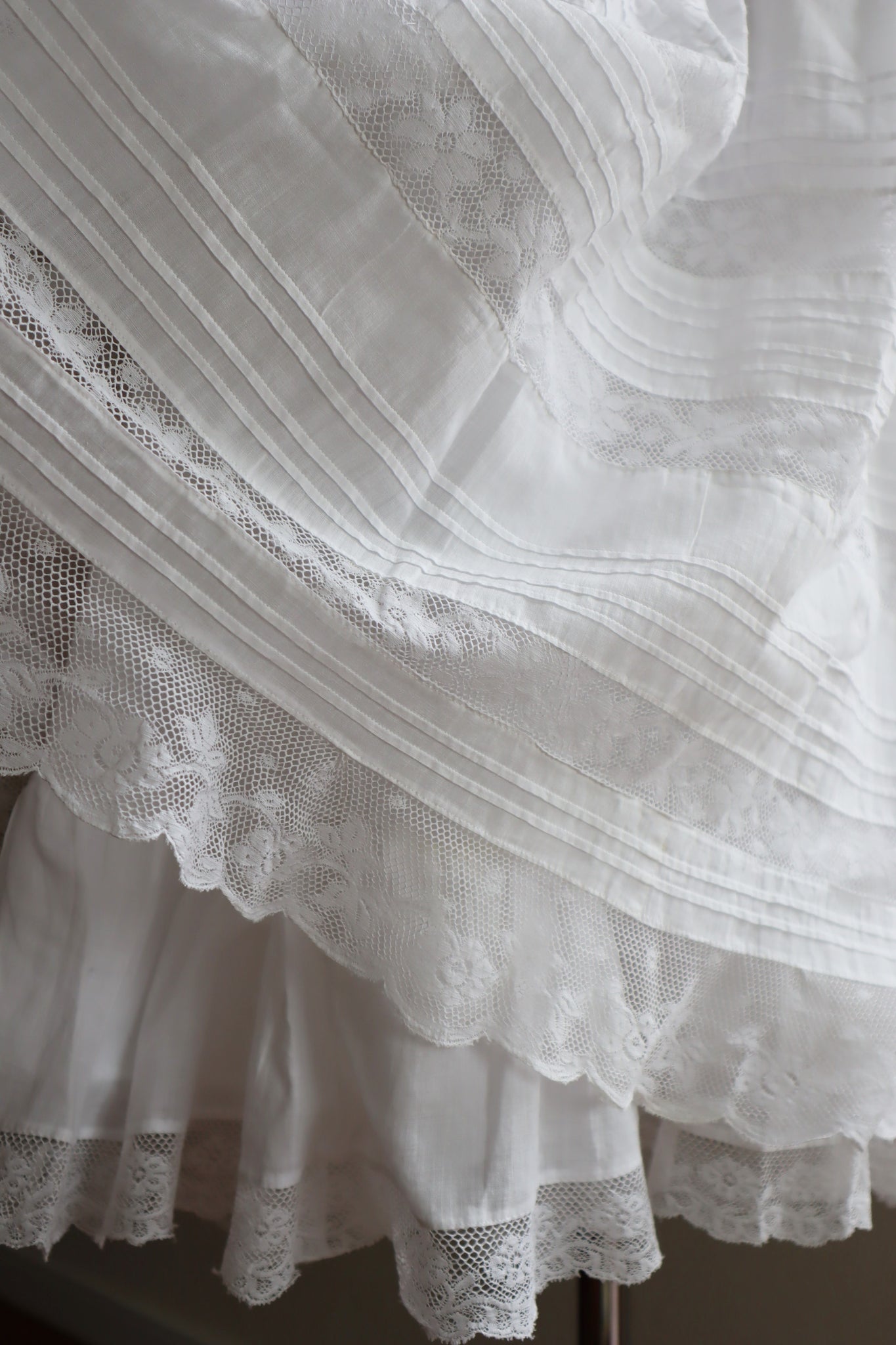 1910s Antique Lace Lingerie Dress