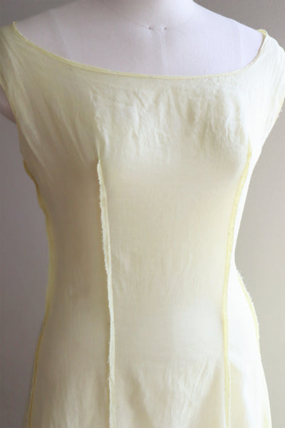 1920s Yellow Cotton Hand Made Dress