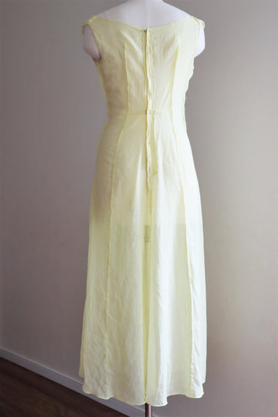 1920s Yellow Cotton Hand Made Dress