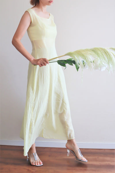 1920s Yellow Cotton Hand Made Dress