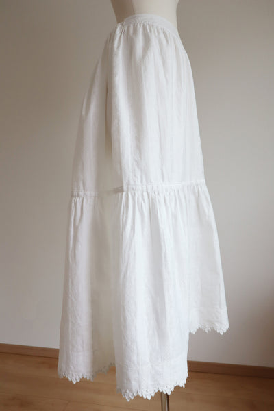 1880s Damask Petticoat Skirt