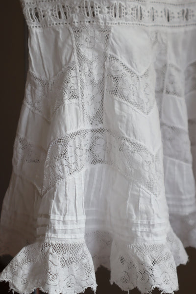 Late 1800s French White Cotton Frilled Lace Bloomers Pants