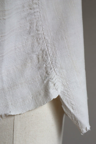 1920s~1930s Hand Woven Linen Embroidered Folk Art Blouse