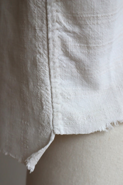 1920s~1930s Hand Woven Linen Embroidered Folk Art Blouse