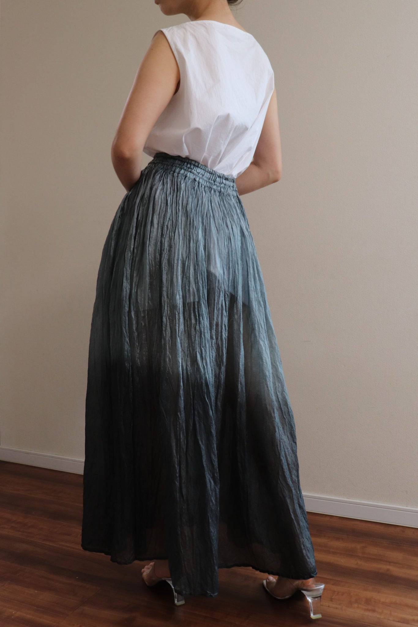 90s Viscose Gradation Skirt