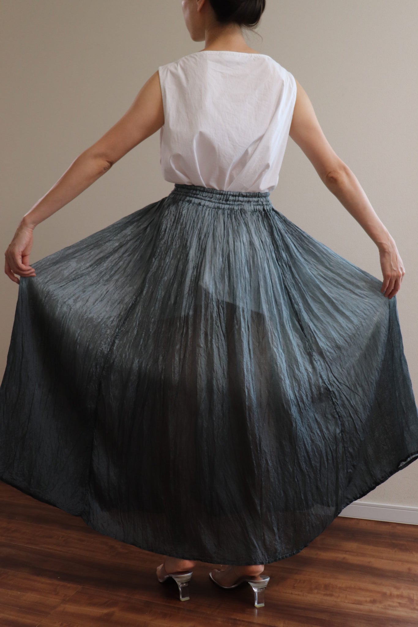 90s Viscose Gradation Skirt