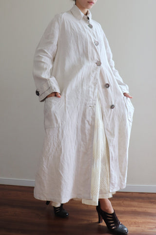 Antique Edwardian Linen Motoring Duster Coat