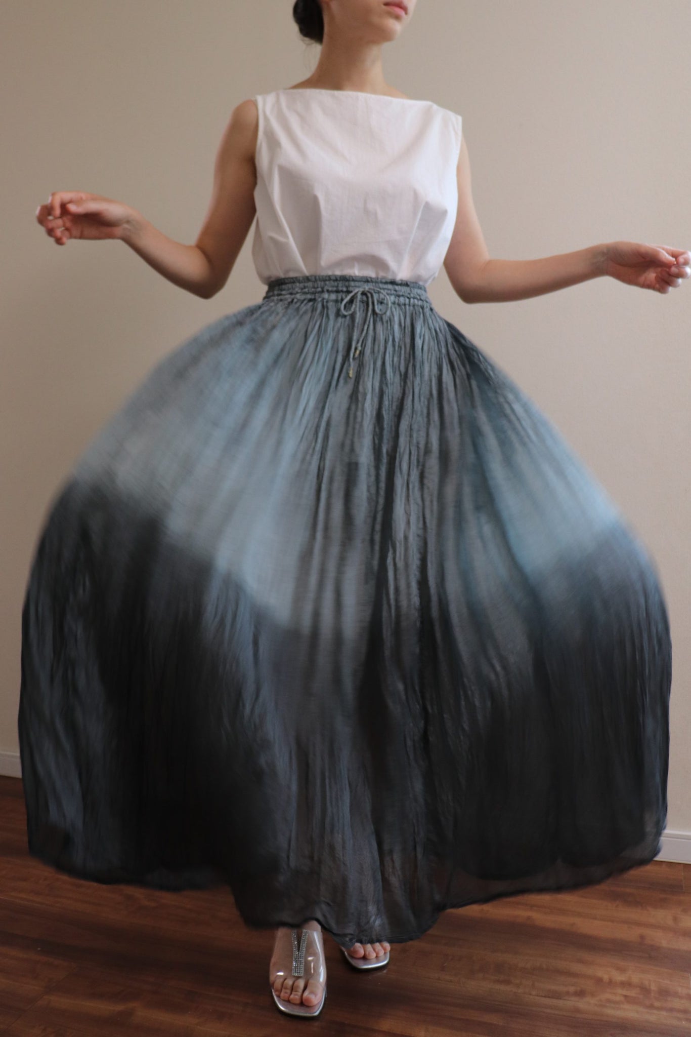 90s Viscose Gradation Skirt