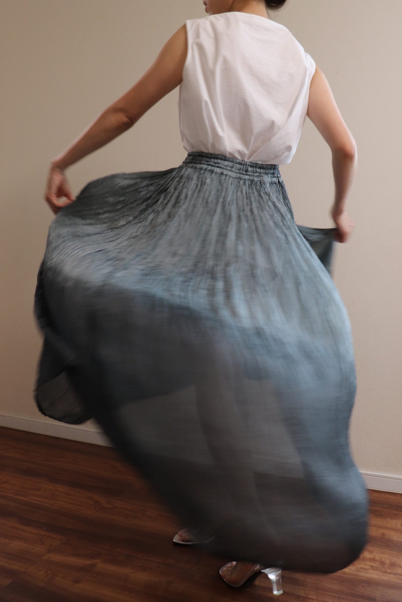 90s Viscose Gradation Skirt