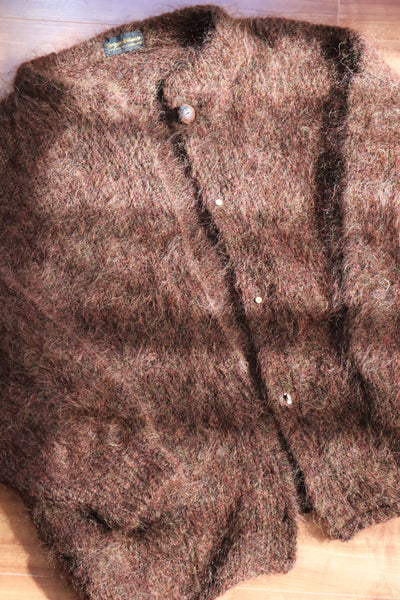 80s Brown Mohair Cardigan