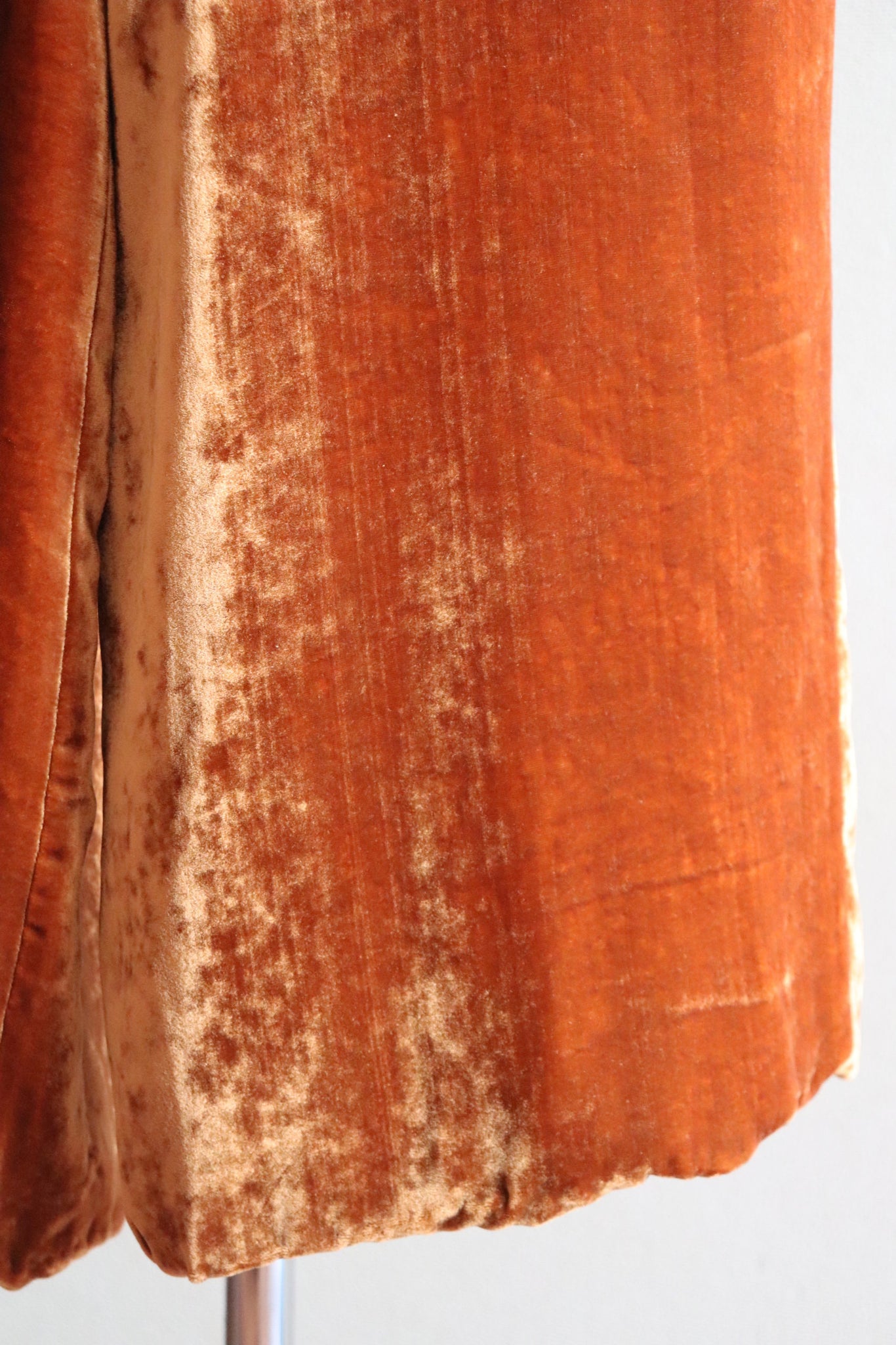 Vintage Orange Velvet Drawstring Pants