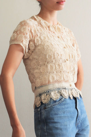 1930s Crochet Lace Blouse