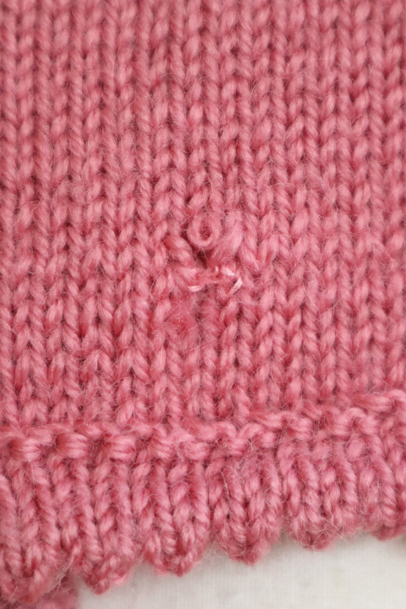70s Chocolate Pink Hand Knit Austrian Cardigan