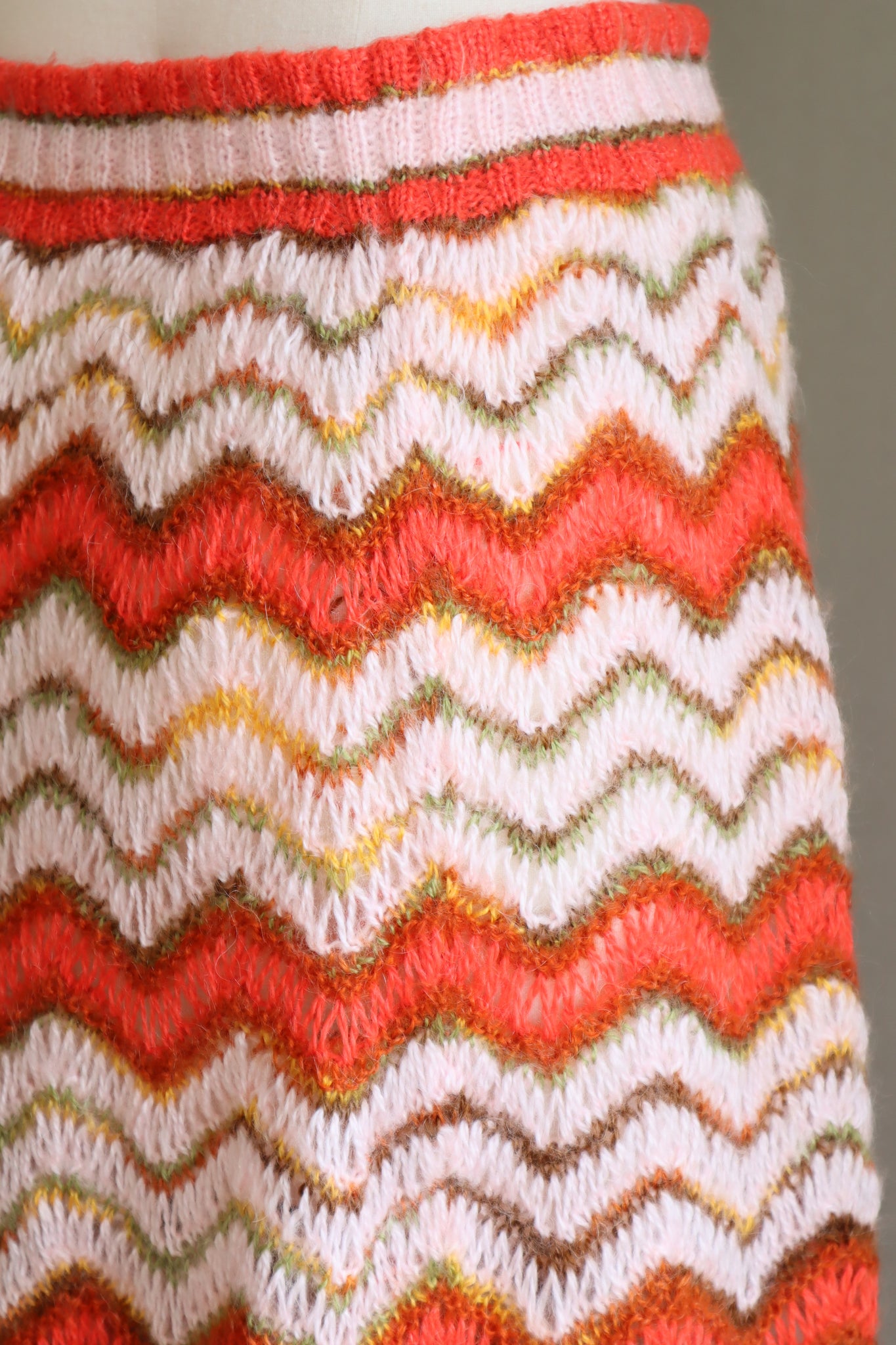 70s Hand Crochet Skirt & Shawl