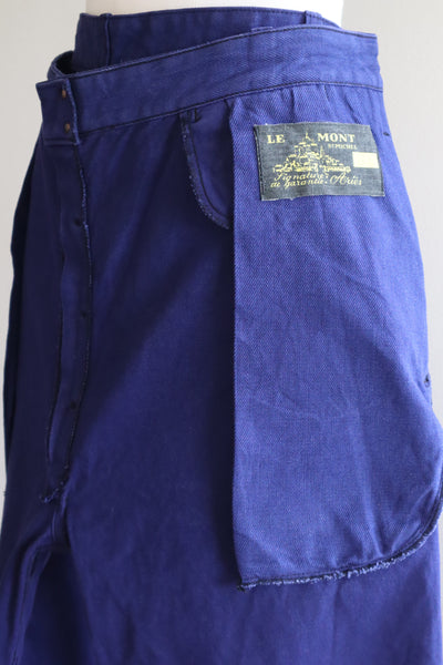 1950s Le Mont St Michel Blue Moleskin Pants