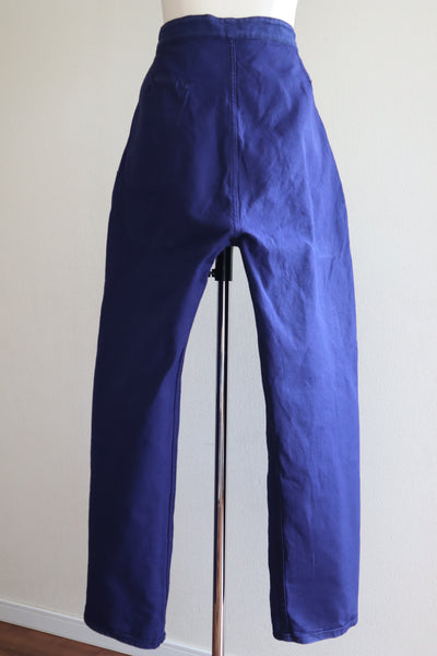 1950s Le Mont St Michel Blue Moleskin Pants