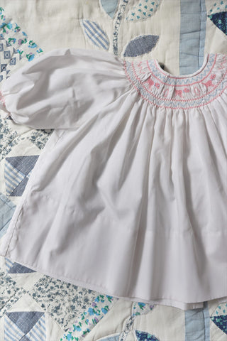 60s Vintage Hand Smocking Baby Dress