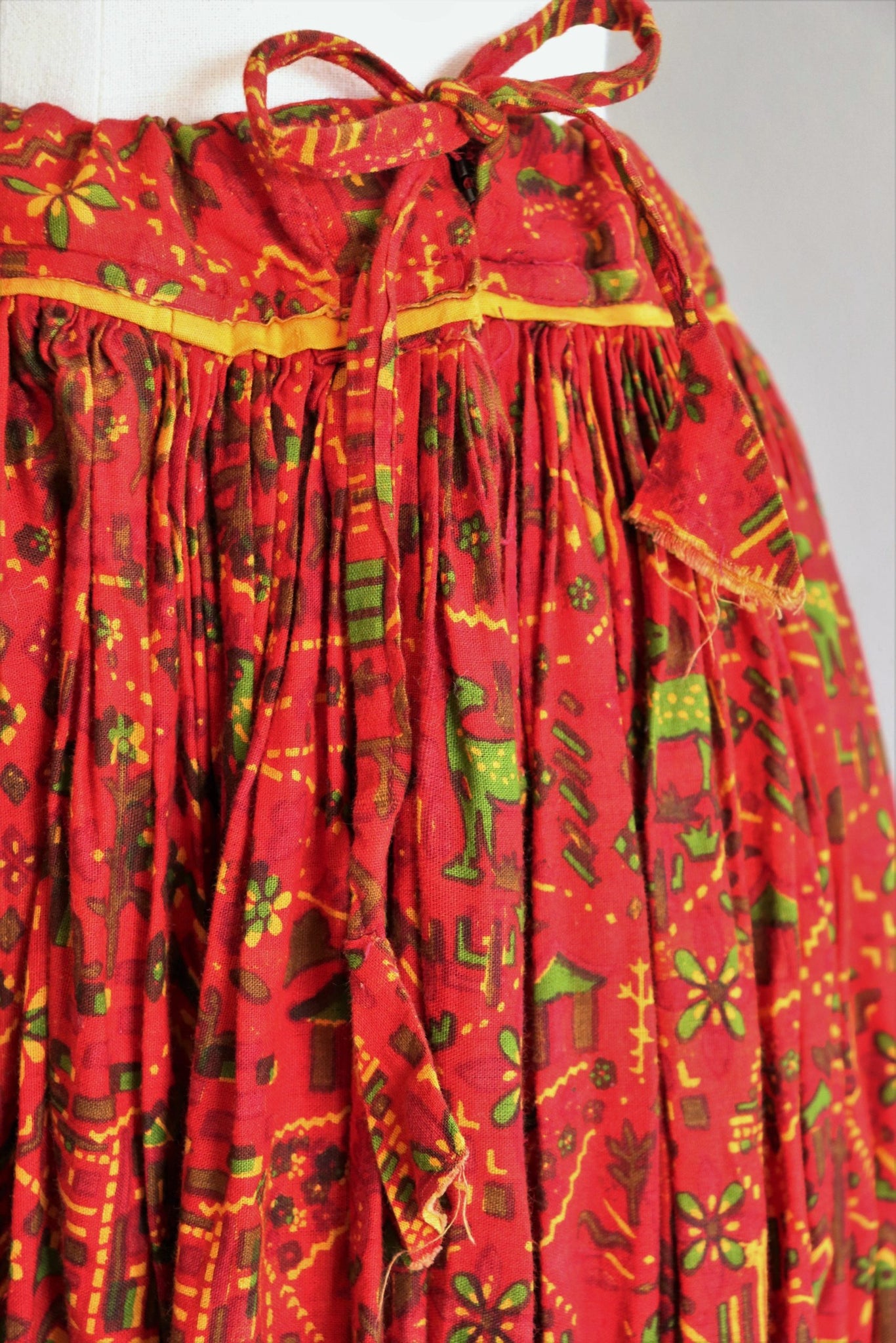 80s Vintage Givenchy Gathered Full Maxi Skirt