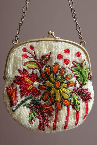 1920s Antique Beads Hand Bag