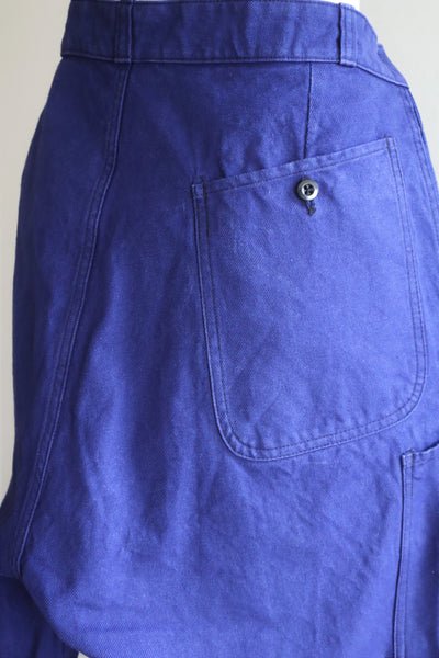 1950s Le Mont St Michel Blue Moleskin Pants