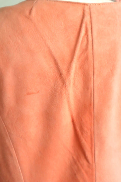 70s Salmon Pink Suede Three Piece Matching Set