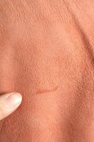 70s Salmon Pink Suede Three Piece Matching Set