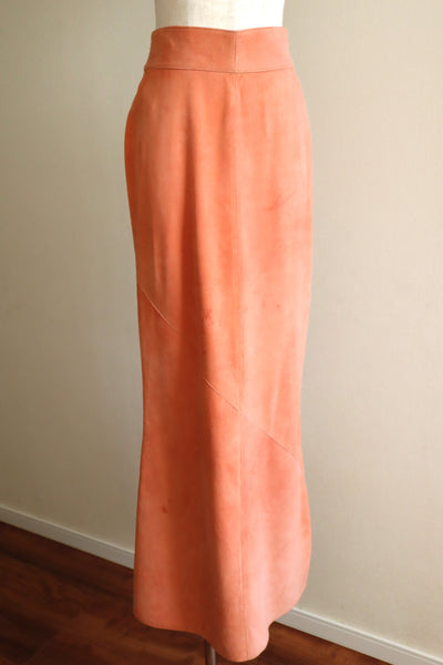 70s Salmon Pink Suede Three Piece Matching Set