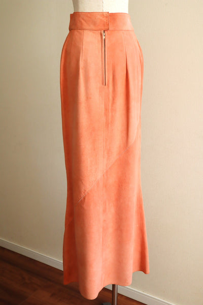 70s Salmon Pink Suede Three Piece Matching Set