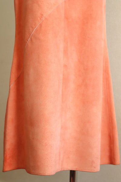 70s Salmon Pink Suede Three Piece Matching Set
