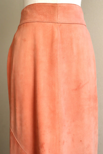70s Salmon Pink Suede Three Piece Matching Set