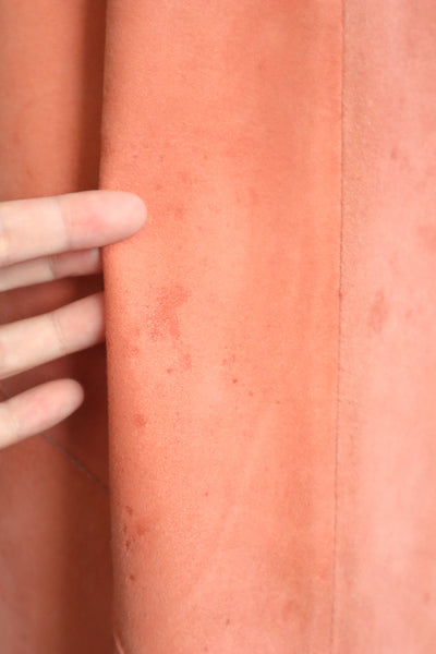 70s Salmon Pink Suede Three Piece Matching Set