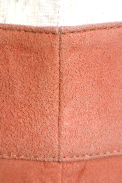 70s Salmon Pink Suede Three Piece Matching Set
