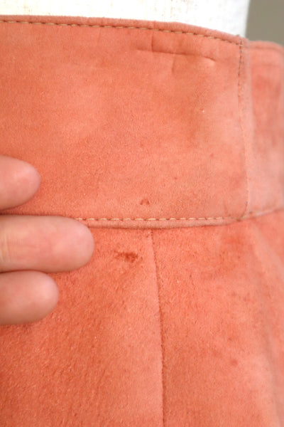 70s Salmon Pink Suede Three Piece Matching Set