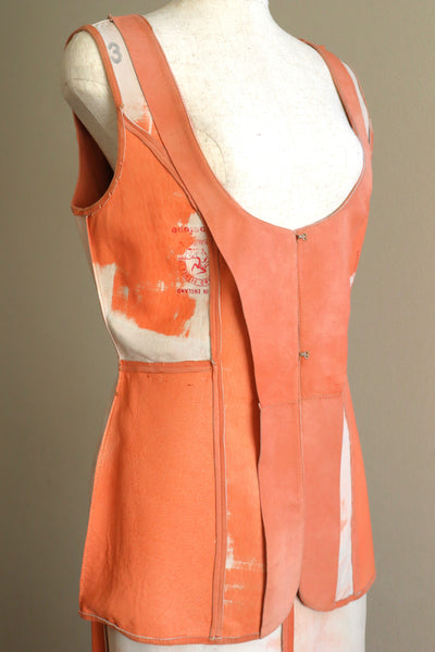 70s Salmon Pink Suede Three Piece Matching Set