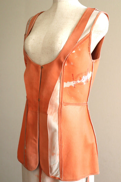 70s Salmon Pink Suede Three Piece Matching Set