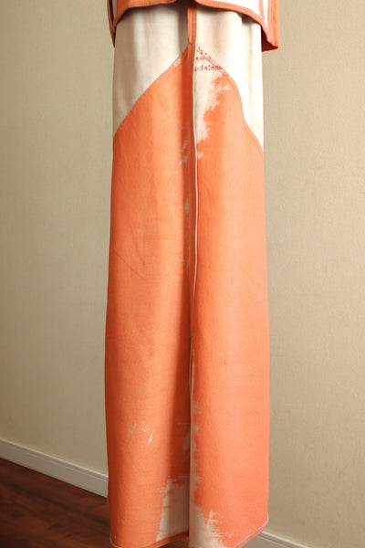 70s Salmon Pink Suede Three Piece Matching Set